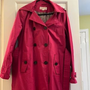Michael Kors rain jacket red